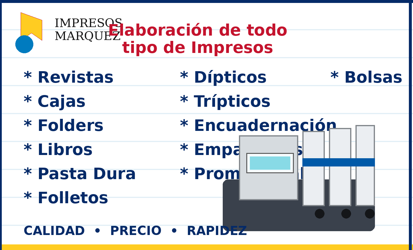 Elaboración de todo tipo de impresos